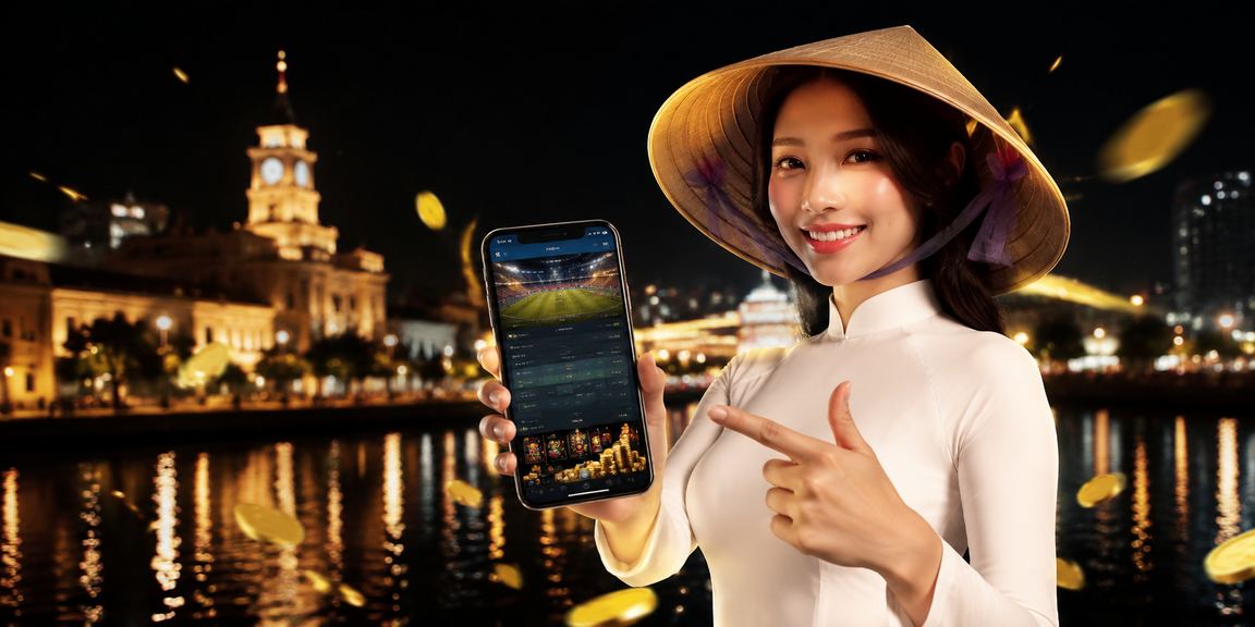 Cô gái mặc áo dài non lá sử dụng điện thoại cá cược tại TP.HCM